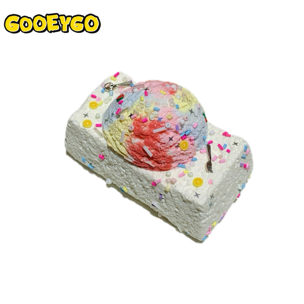 306g Rainbow Ice Cream Toast Squishy Toy