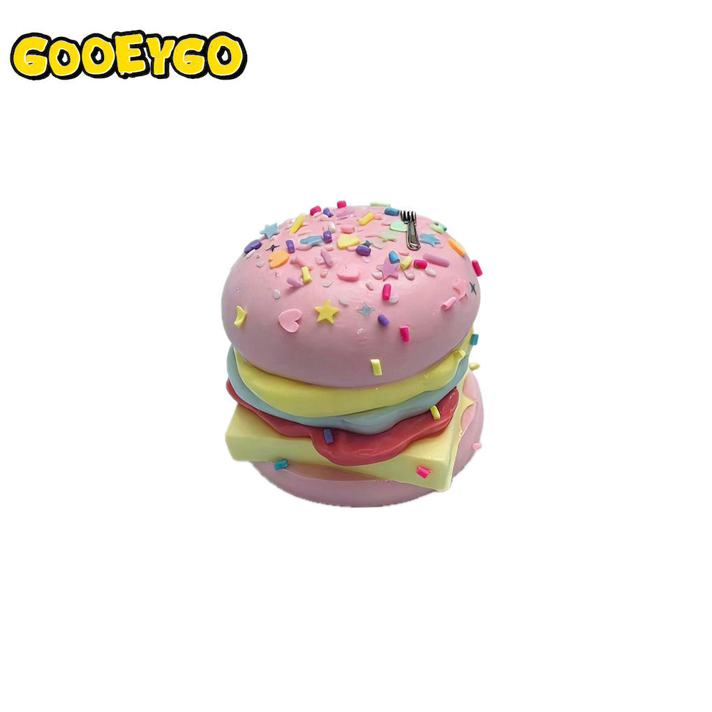 190g Pink Burger Squishy Toy
